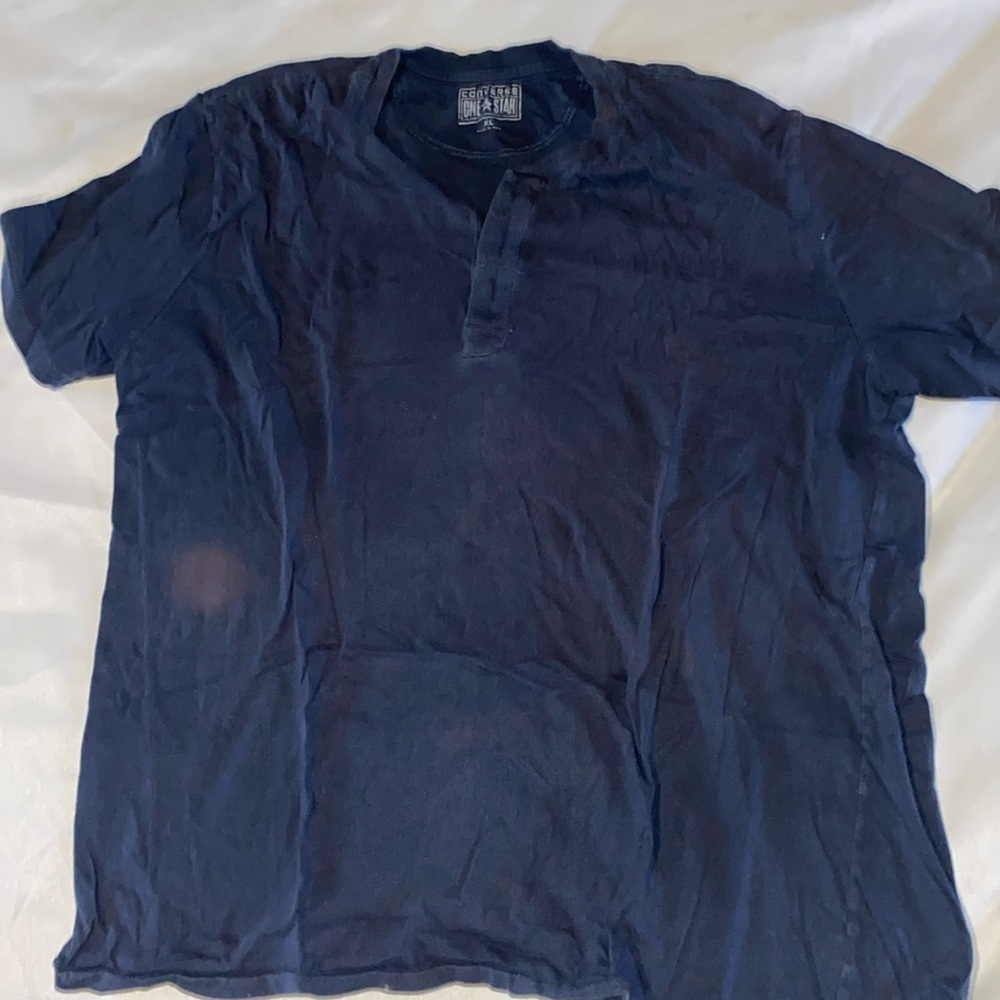 Converse Navy Casual Button Down Shirt